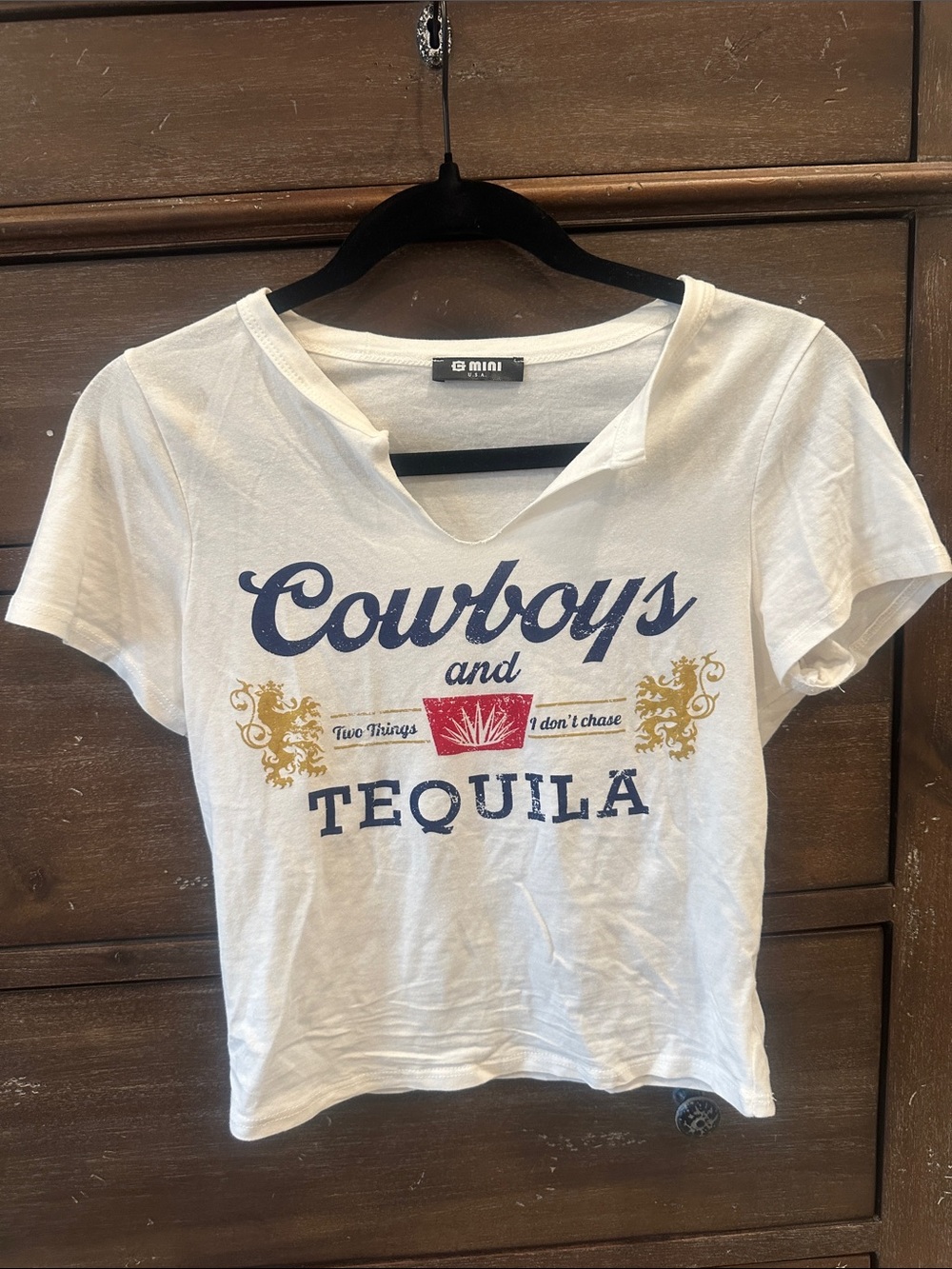 White "Cowboys and Tequila" Graphic Tee